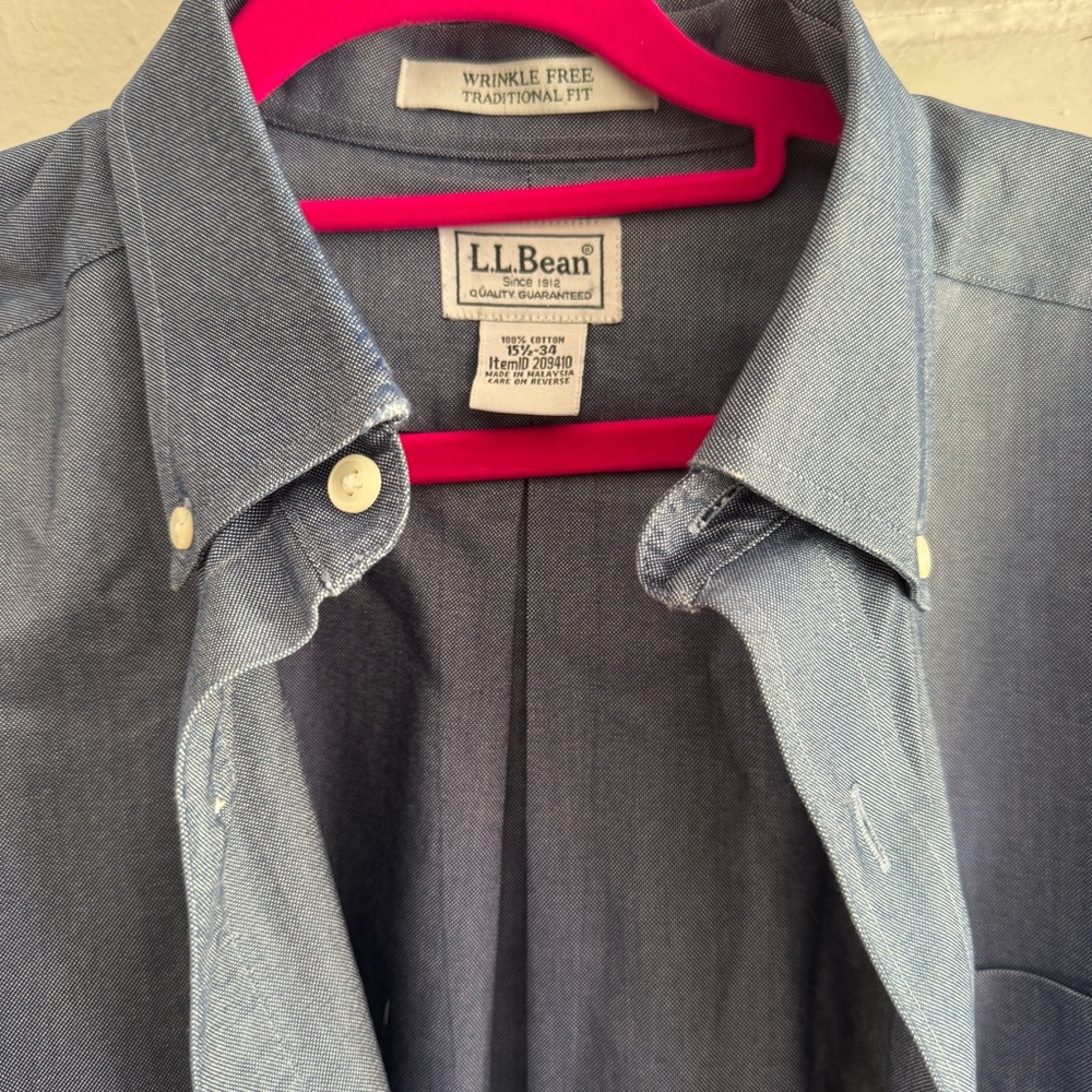 L.L. Bean Classic Blue Oxford Shirt new without tag